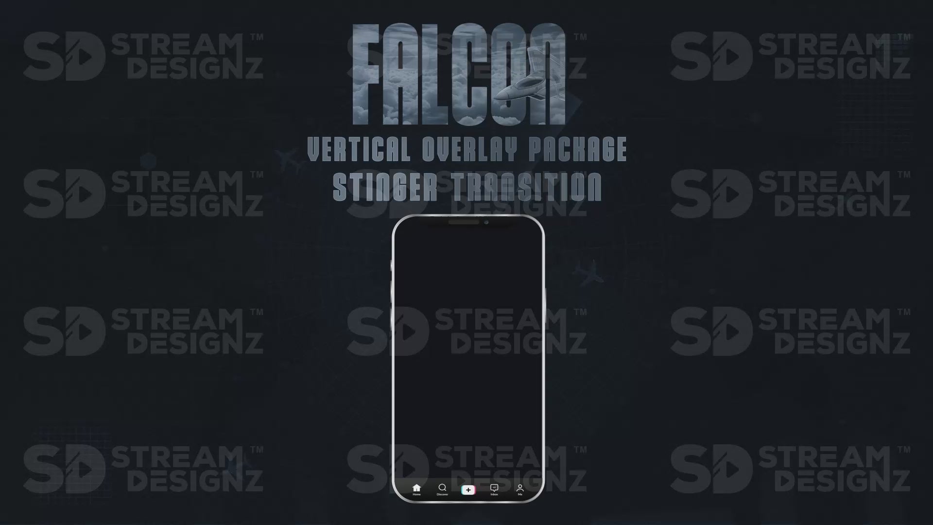 vertical stream overlay package stinger transition falcon stream designz