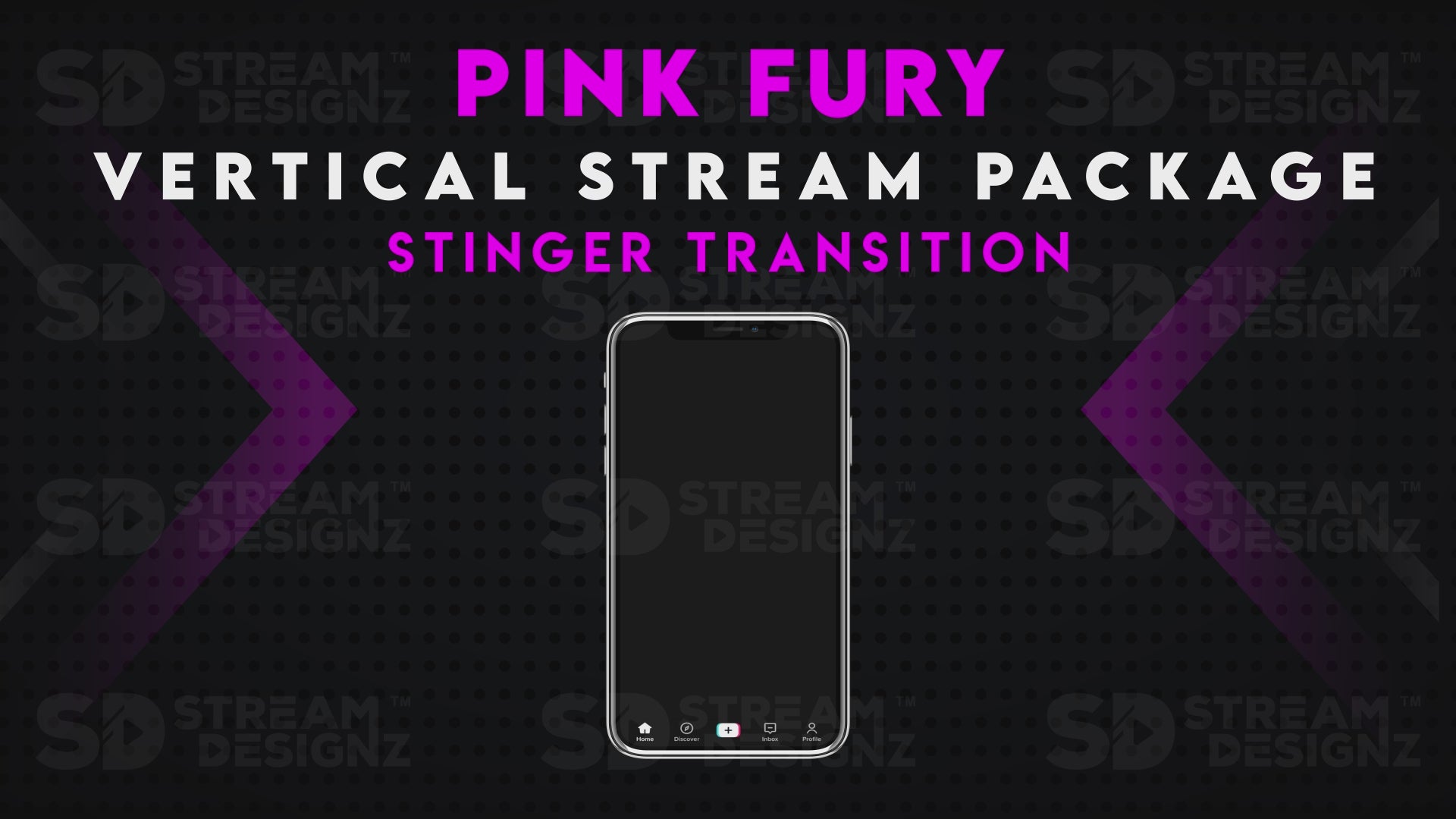 vertical stream overlay package stinger transition pink fury stream designz