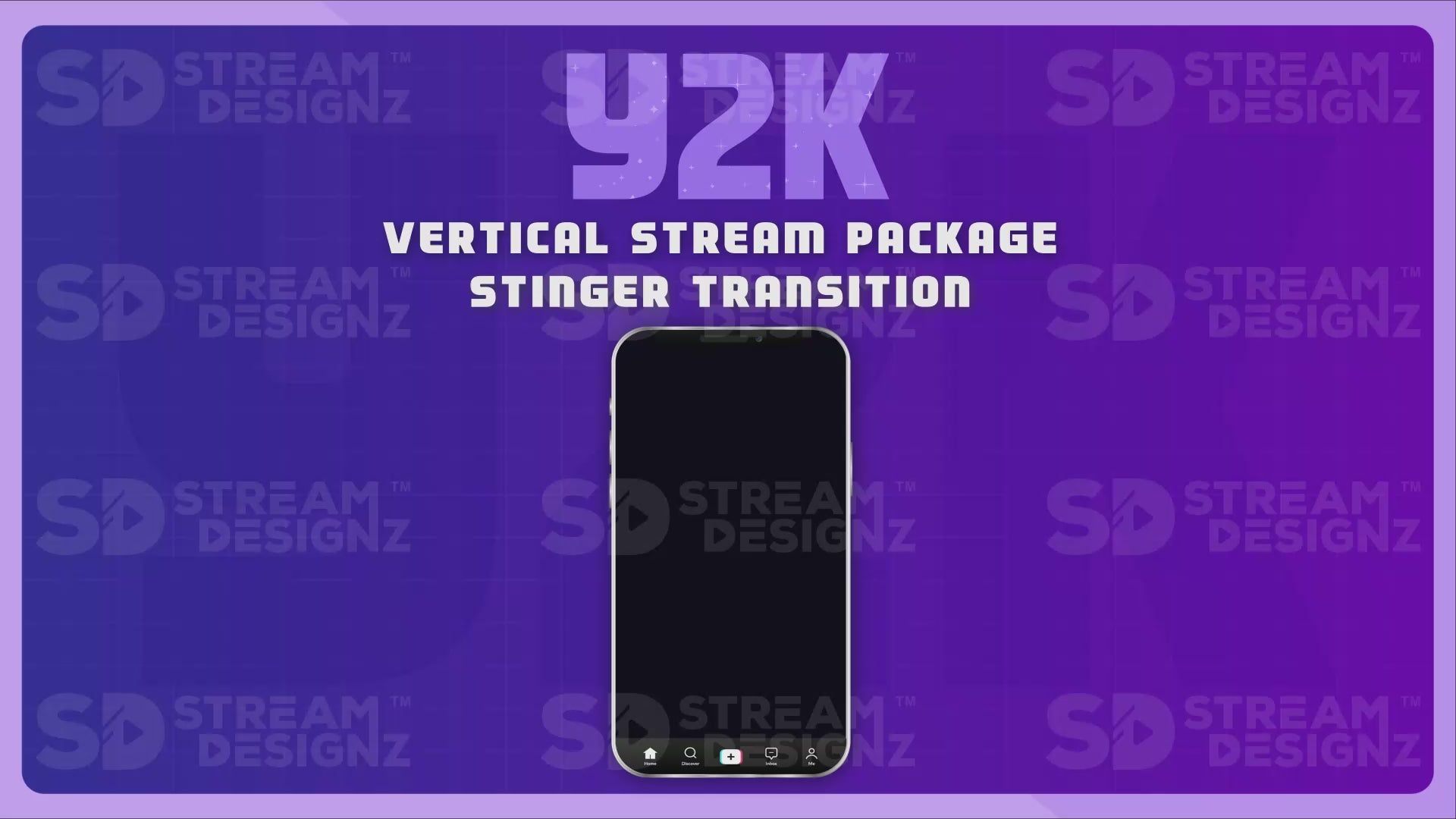 vertical stream overlay package stinger transition y2k stream designz