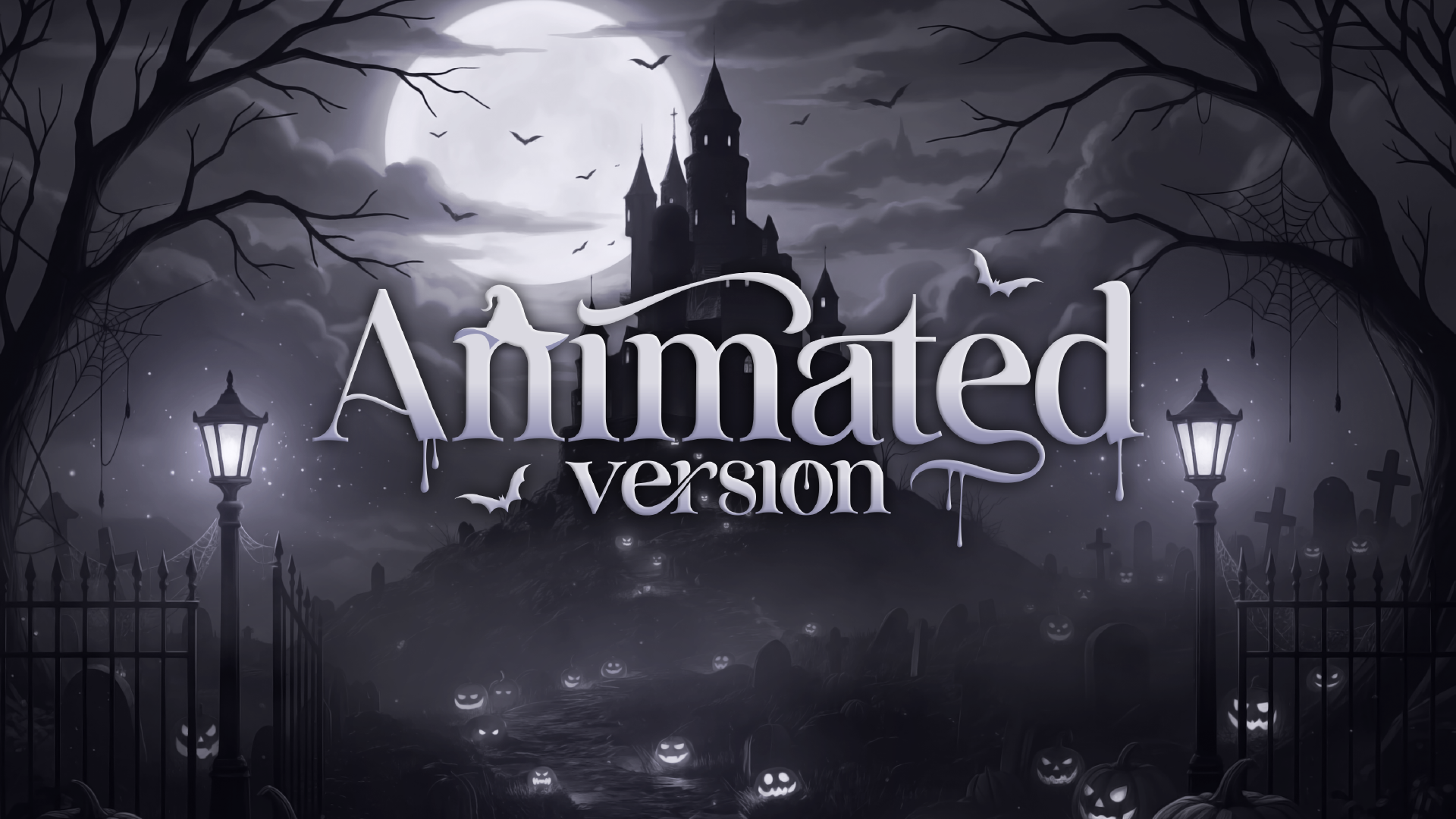animated stream overlay package promo video hallows eve stream designz