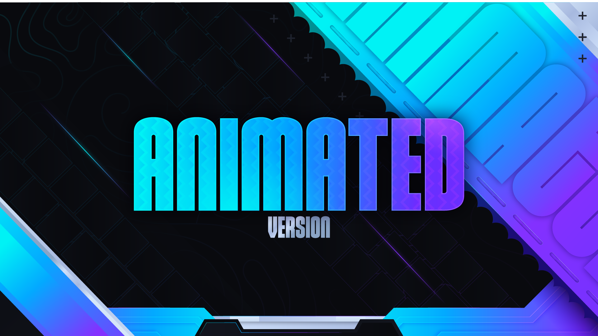 animated stream overlay package promo video quantum stream designz