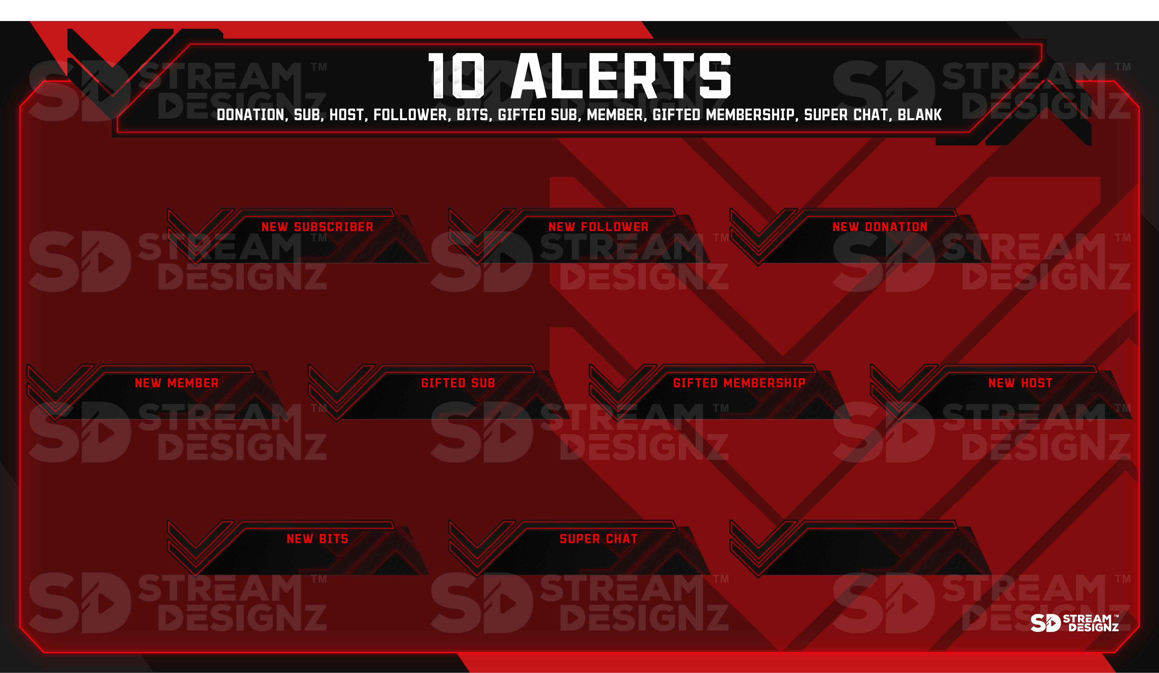 Ultimate stream package 10 alerts code red stream designz