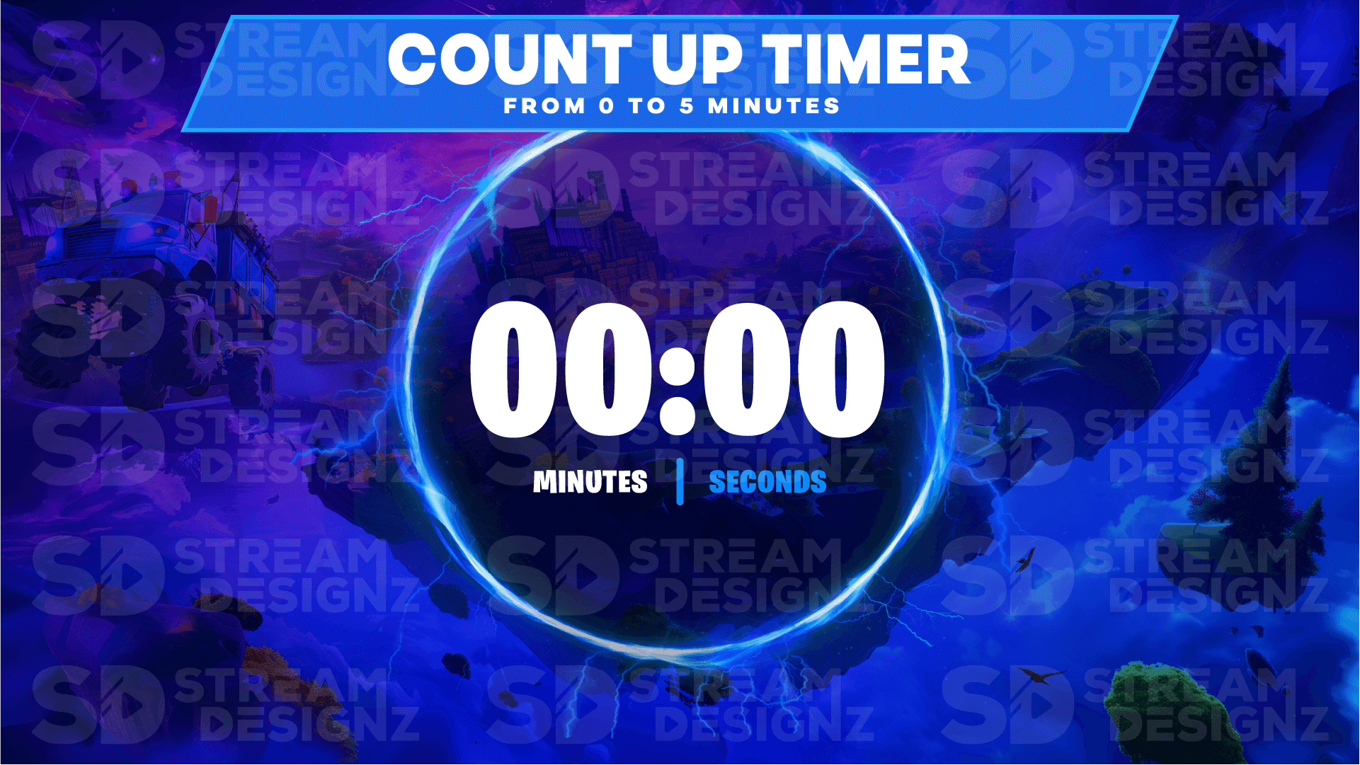 5 minute count up timer preview video royale stream designz