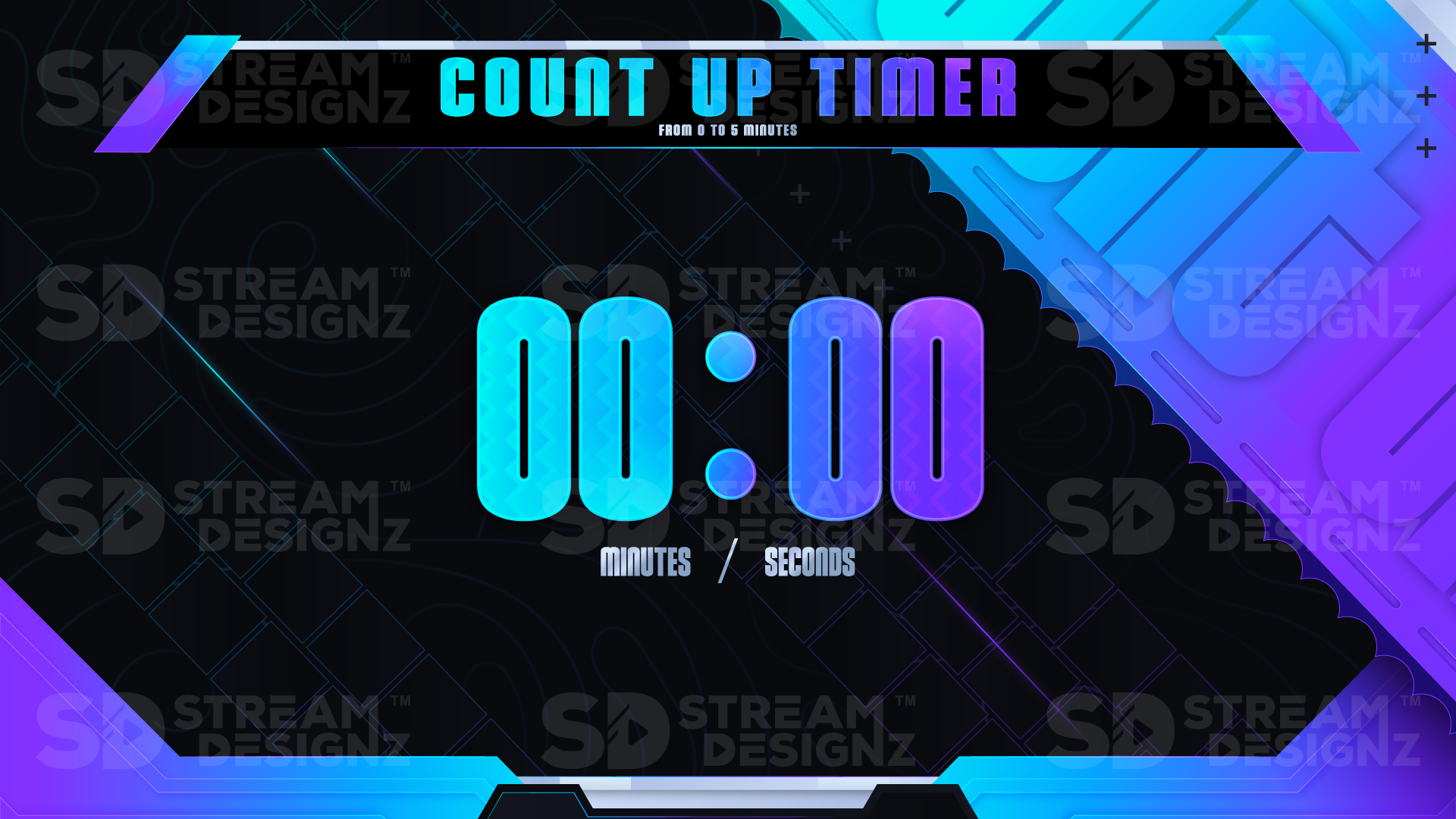 5 minute count up timer preview video quantum stream designz