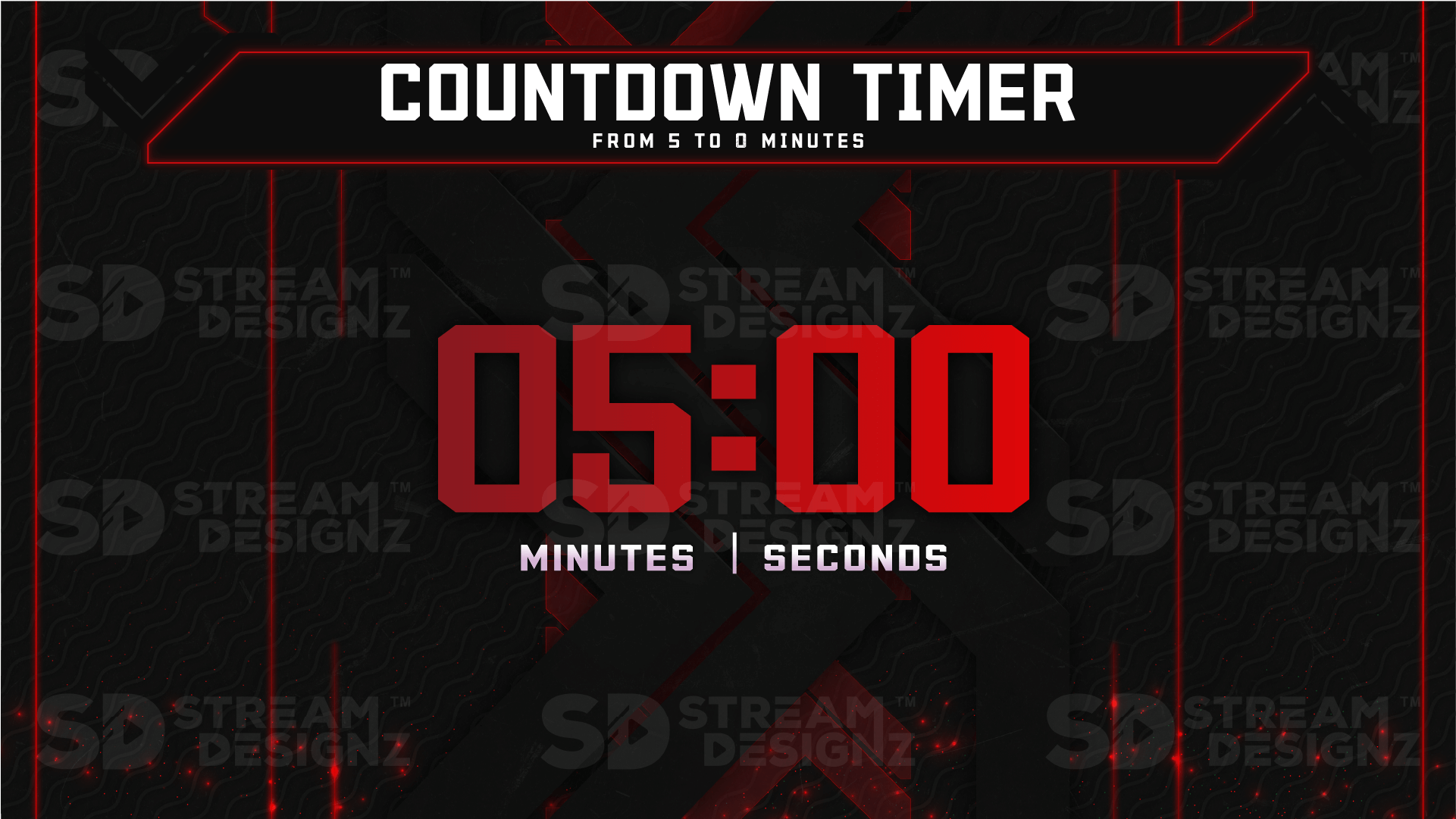 5 minute countdown timer preview video code red stream designz