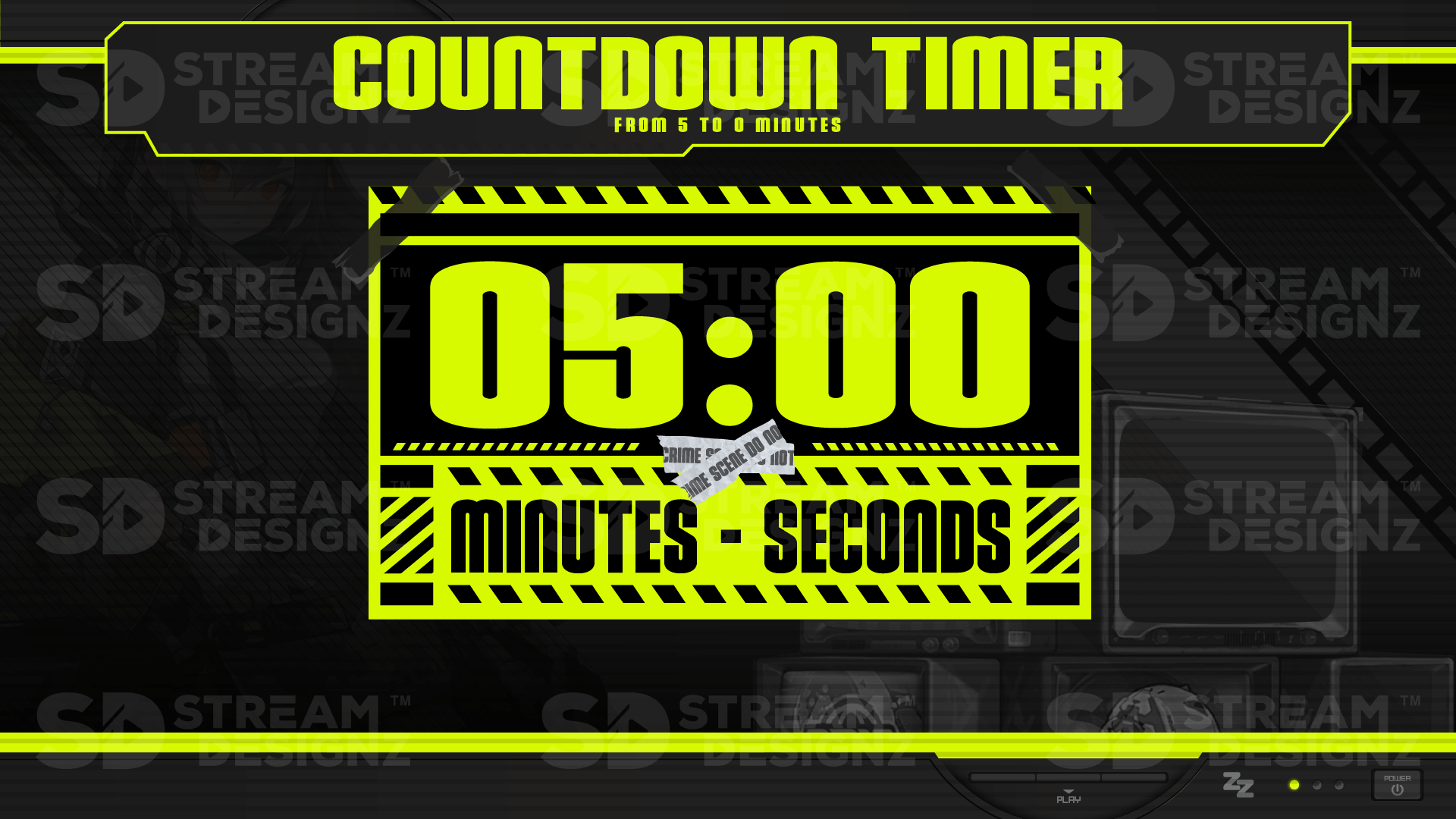 5 minute countdown timer preview video Hazard stream designz