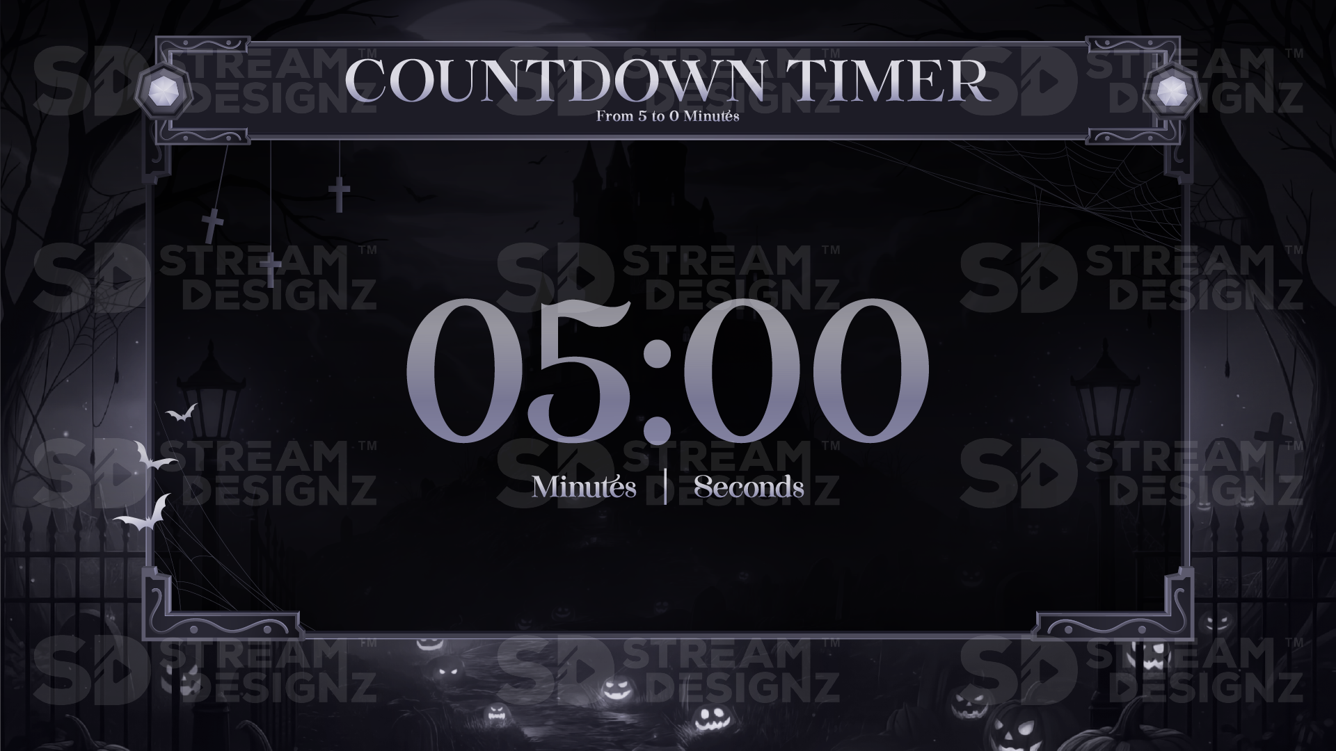 5 minute countdown timer preview video hallows eve stream designz
