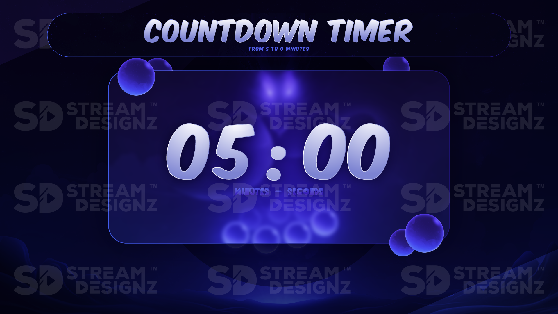 5 minute countdown timer preview video spark stream designz