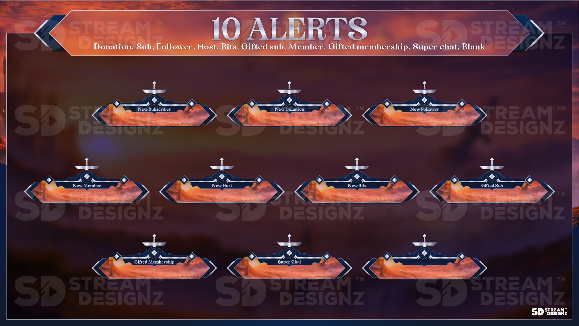 Load video: animated stream alerts preview video eclipse stream designz