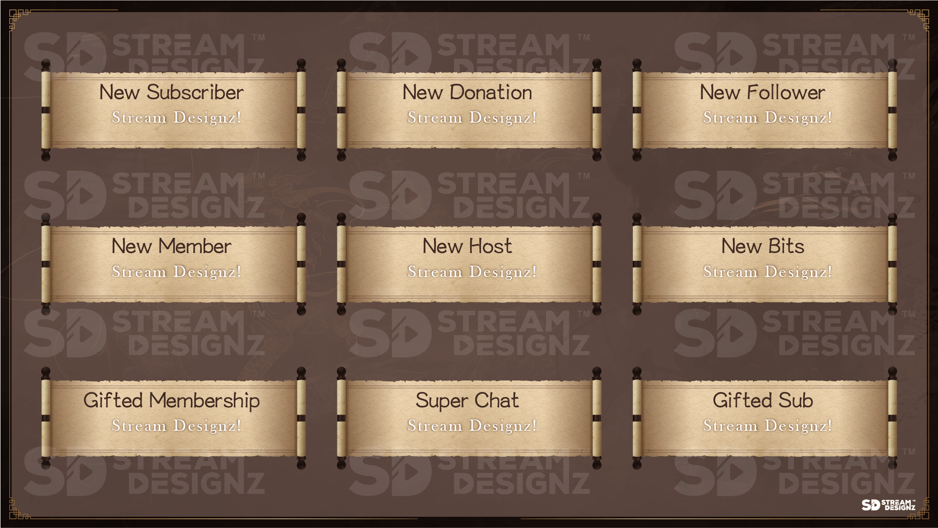 Load video: animated stream alerts preview video eternal stream designz