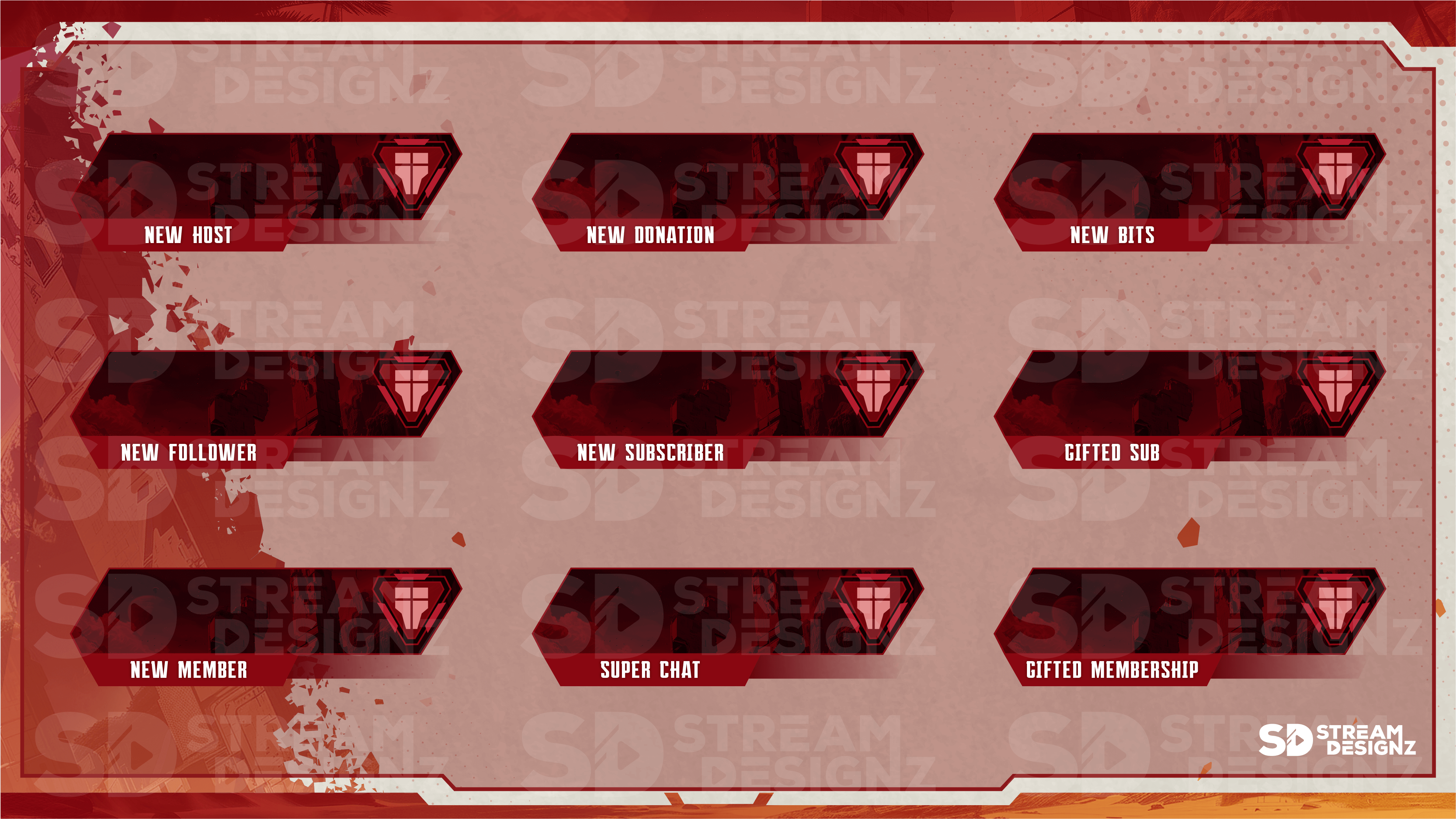 Animated stream alerts preview video legends stream designz