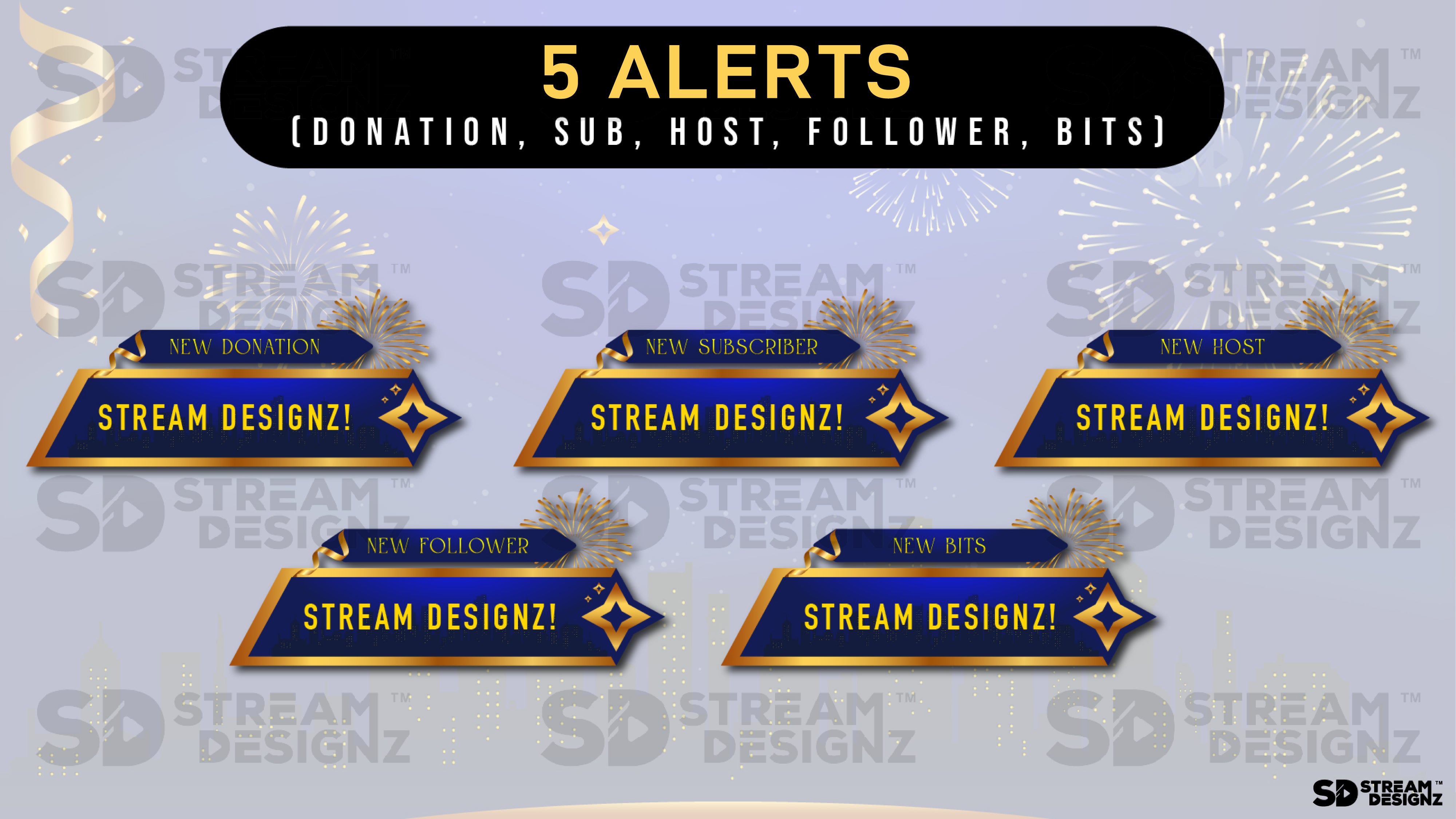 Animated stream alerts happy new year preview video stream designz