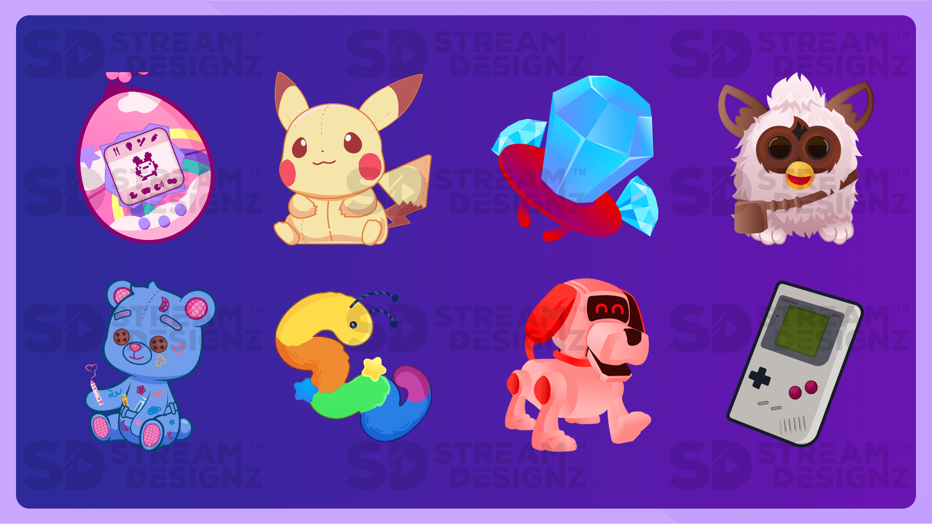 8 pack emotes preview video y2k stream designz