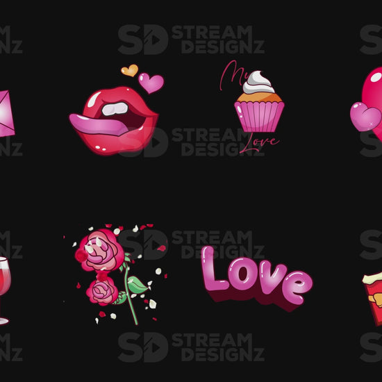 Twitch emotes animated preview video day of love stream designz
