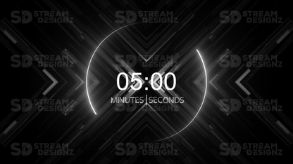 5 minute countdown timer shadow preview video stream designz