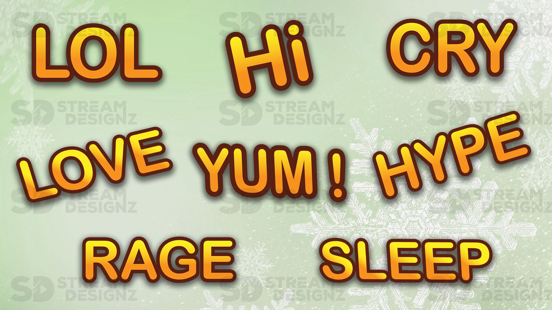 8 Pack Emotes Merry Christmas Static Text Stream Designz