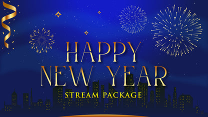 stream overlay package - happy new year - thumbnail - stream designz