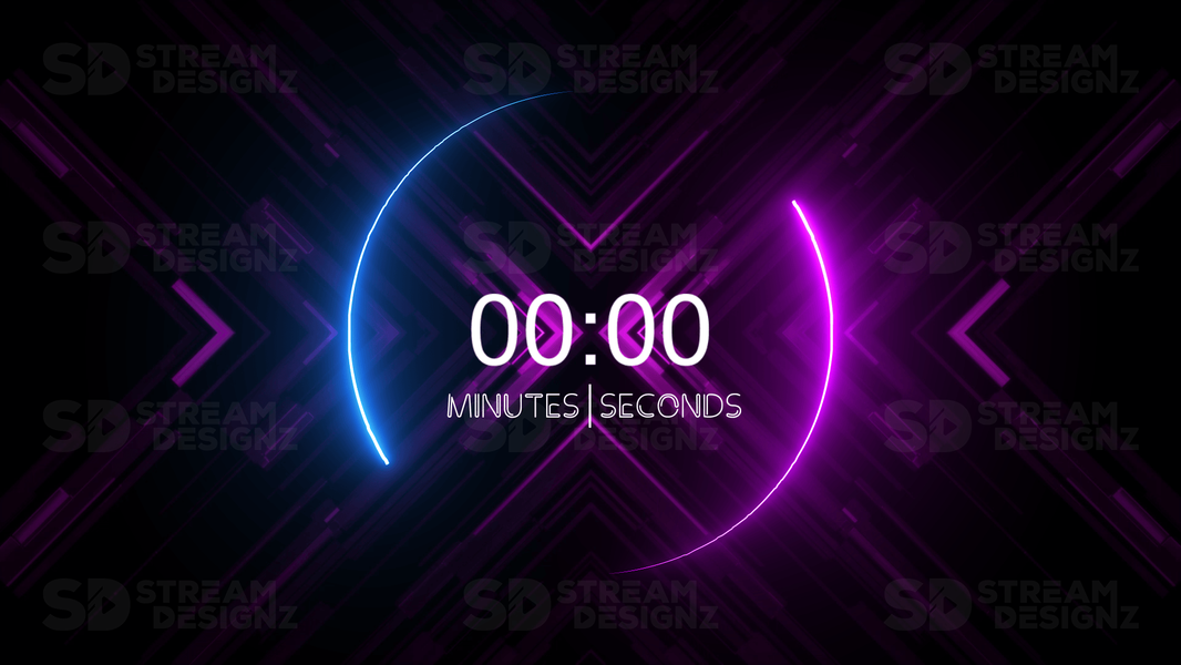 5 minute count up timer illuminate preview video stream designz