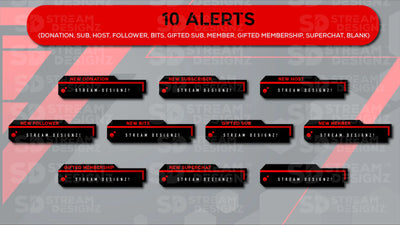 stream overlay package 10 alerts rogue stream designz