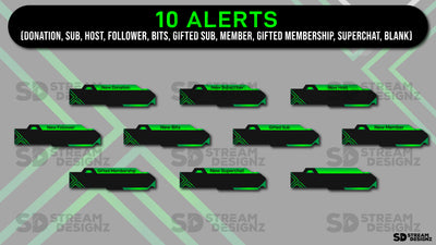 stream overlay package 10 alerts surge stream designz