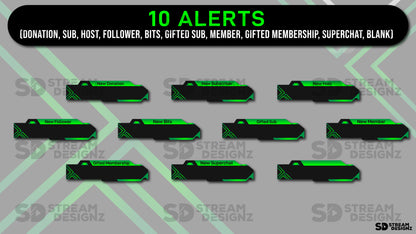 stream overlay package 10 alerts surge stream designz