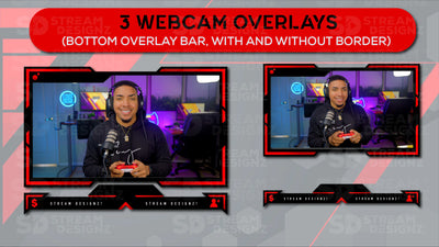 stream overlay package 3 webcam overlays rogue stream designz