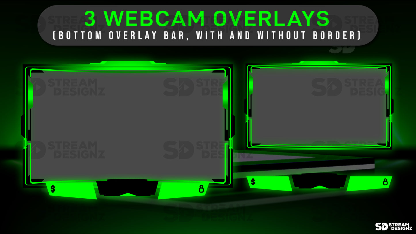 Static stream overlay package vortex webcam overlays stream designz