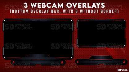 Static stream overlay package 3 webcam overlays Project Zero Stream Designz