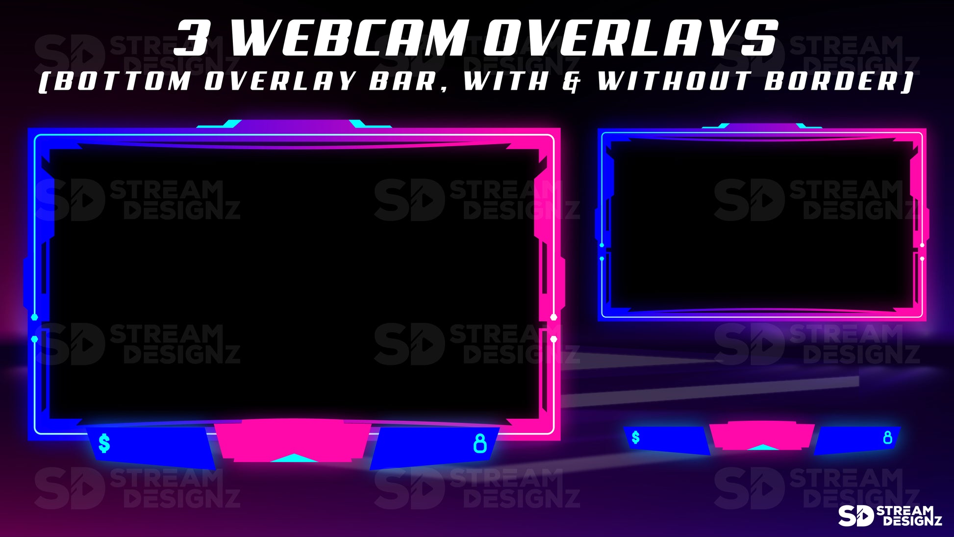Static stream overlay package illuminate 3 webcam overlays stream designz