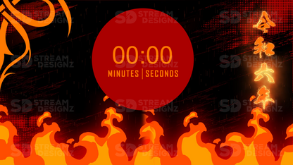 5 minute count up timer akatsuki thumbnail stream designz