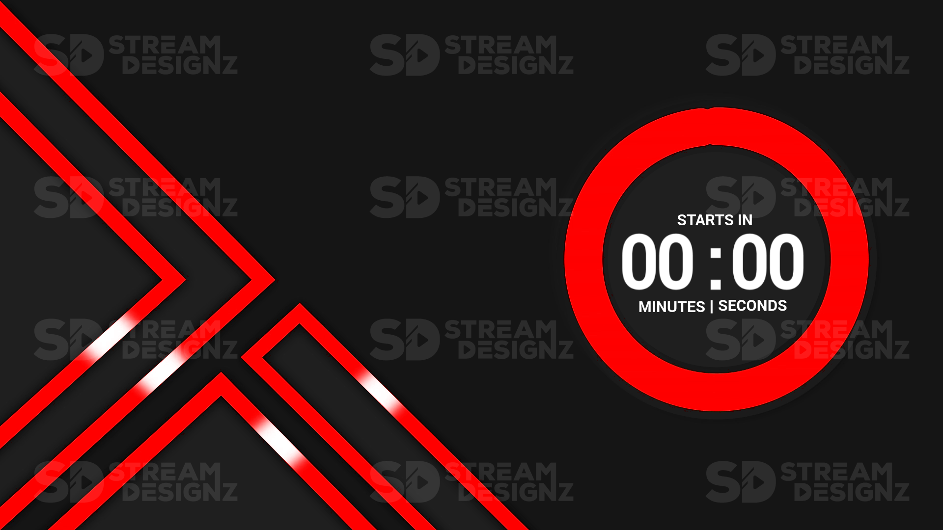 5 minute count up timer thumbnail crimson stream designz