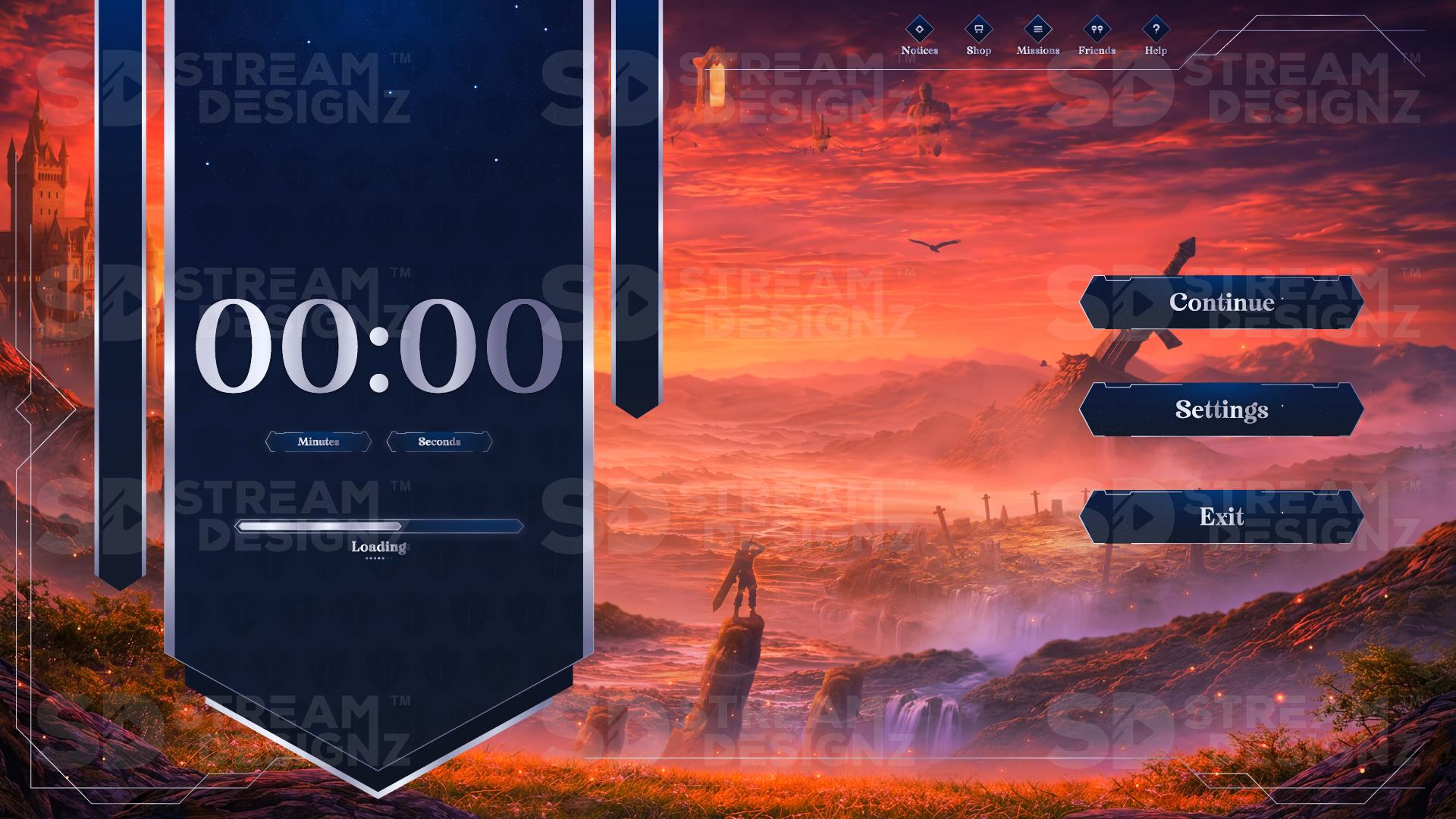 5 minute count up timer thumbnail eclipse stream designz