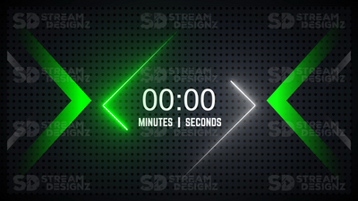 5 minute count up timer vector thumbnail stream designz