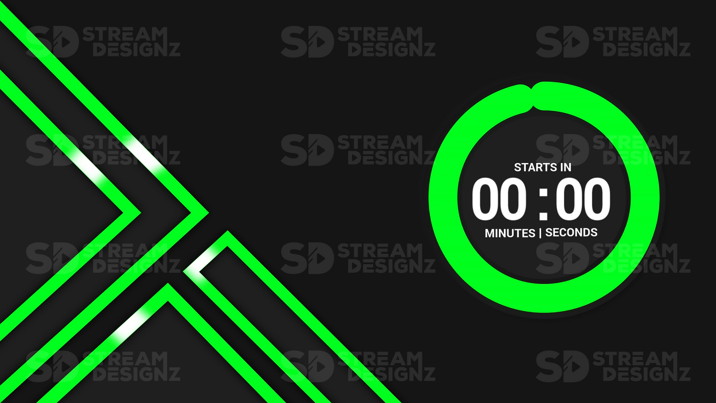 5 minute count up timer green lantern thumbnail stream designz