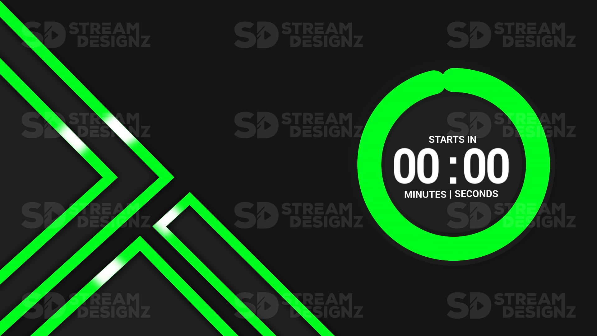 5 minute count up timer green lantern thumbnail stream designz