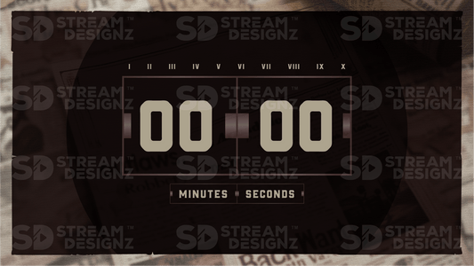 5 minute count up timer thumbnail outlaw stream designz