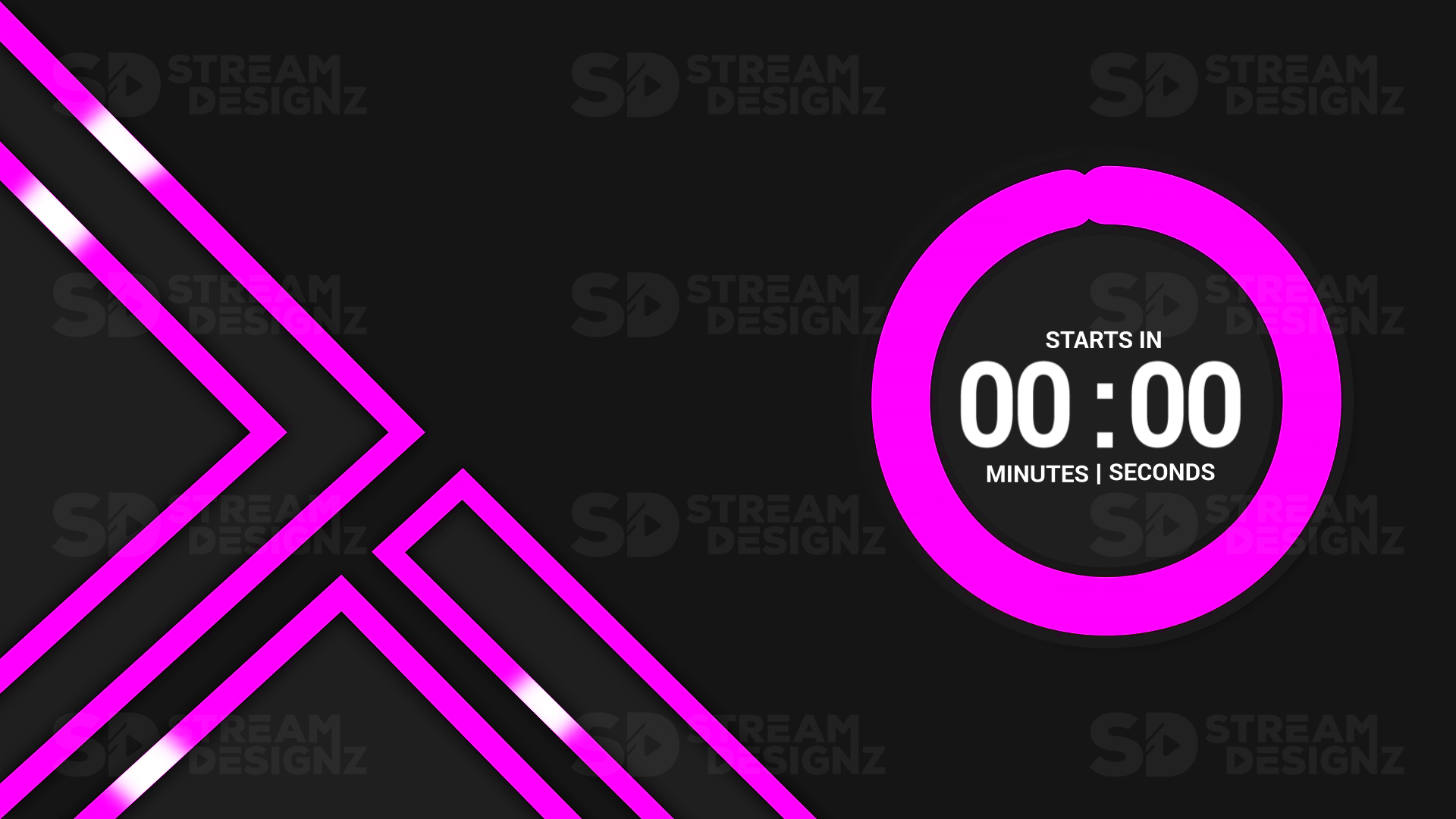 5 minute count up timer pink bliss thumbnail stream designz