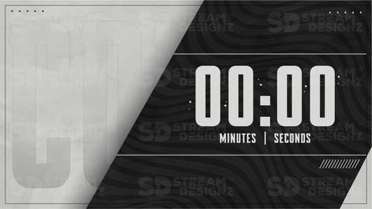 5 minute count up timer thumbnail slate stream designz