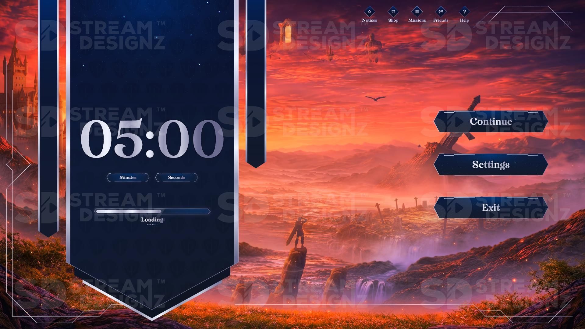 5 minute countdown timer thumbnail eclipse stream designz