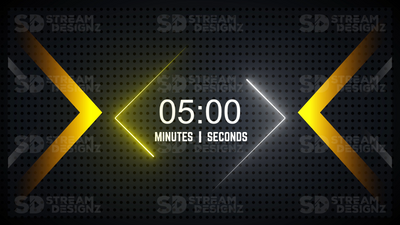 5 minute countdown timer gold rush thumbnail stream designz