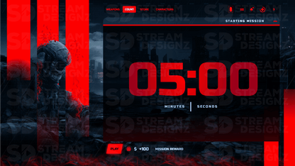 5 minute countdown timer thumbnail loadout stream designz