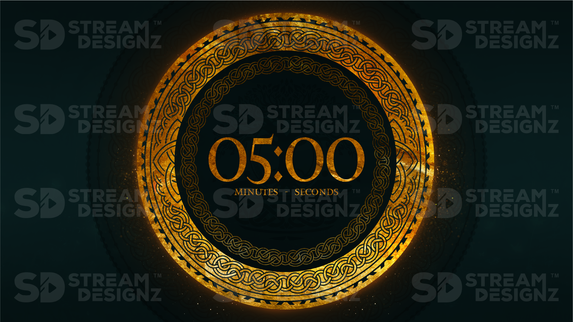 Stream Countdown Timer Overlay - Obsidian | Stream Designz