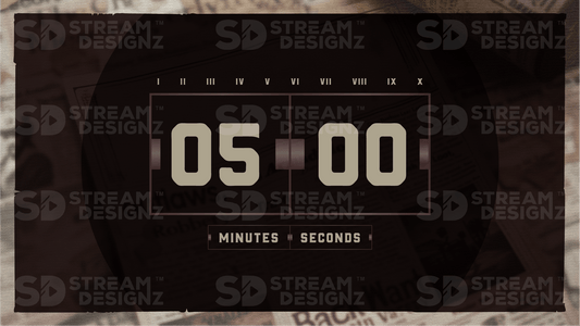 5 minute countdown timer thumbnail outlaw stream designz