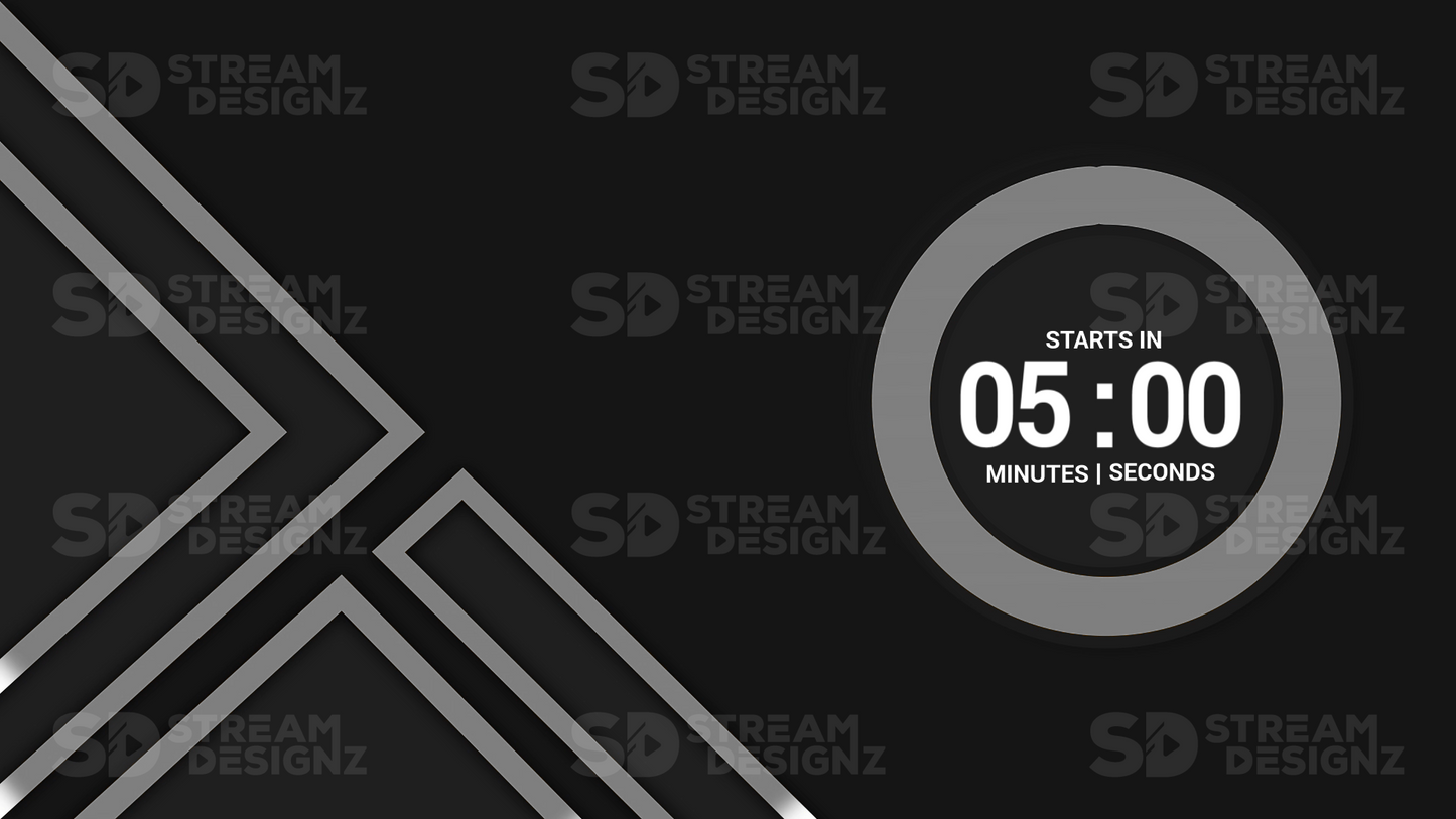 5 minute countdown timer silhouette thumbnail stream designz