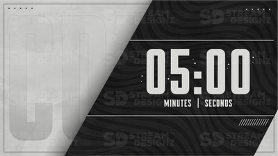 5 minute countdown timer thumbnail slate stream designz