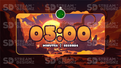 5 minute countdown timer thumbnail titan stream designz