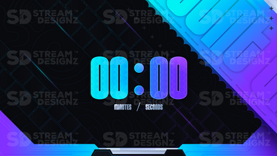 5 minute count up timer thumbnail quantum stream designz