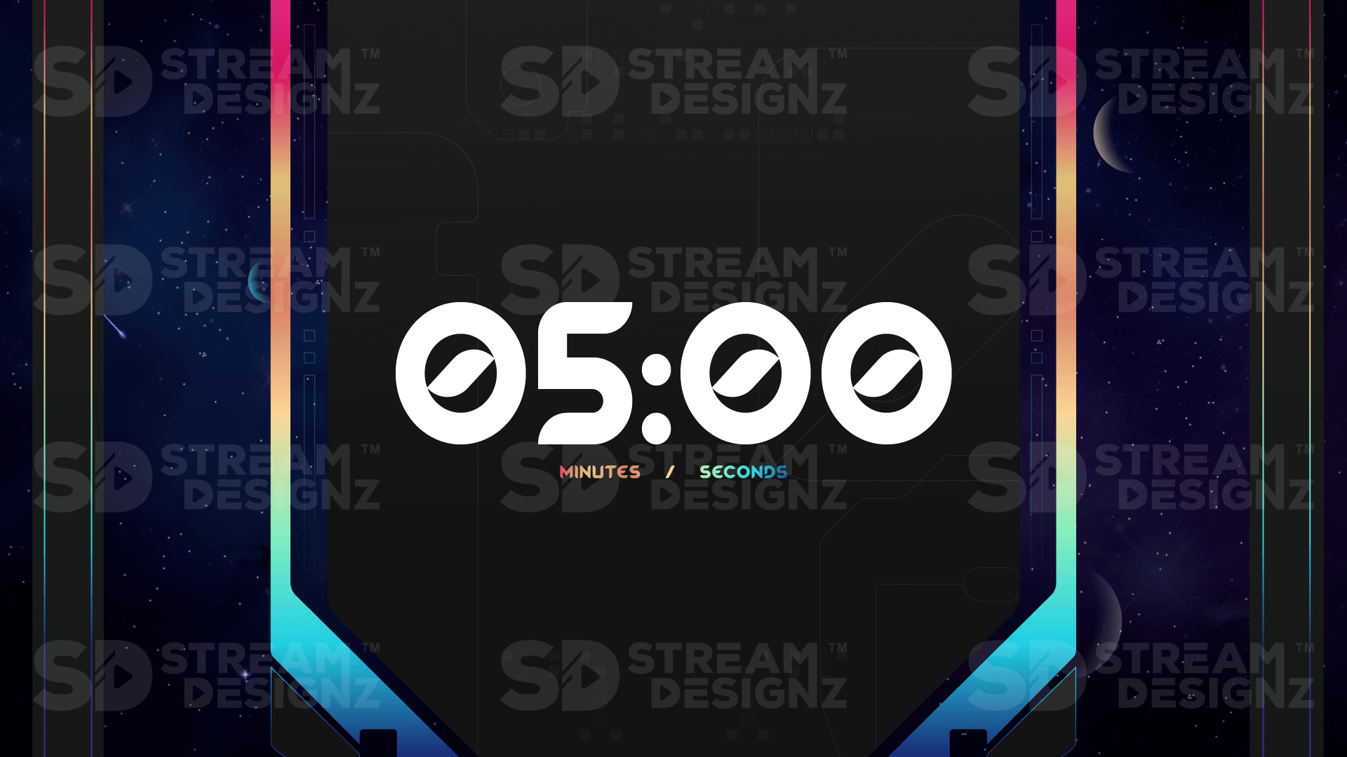 5 minute countdown timer thumbnail galaxy stream designz