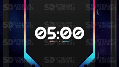 5 minute countdown timer thumbnail galaxy stream designz