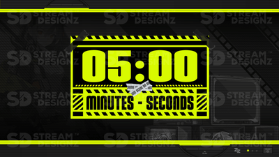 5 minute countdown timer thumbnail Hazard stream designz